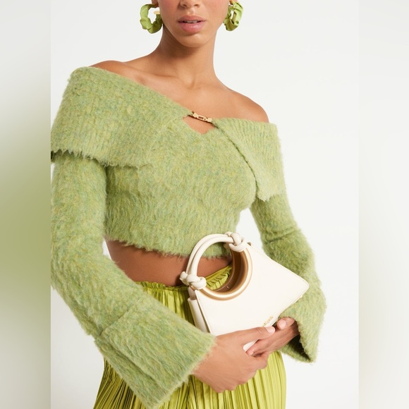 LIKE NEW Cult Gaia Audie Off The Shoulder Long Sleeve Sweater Size M